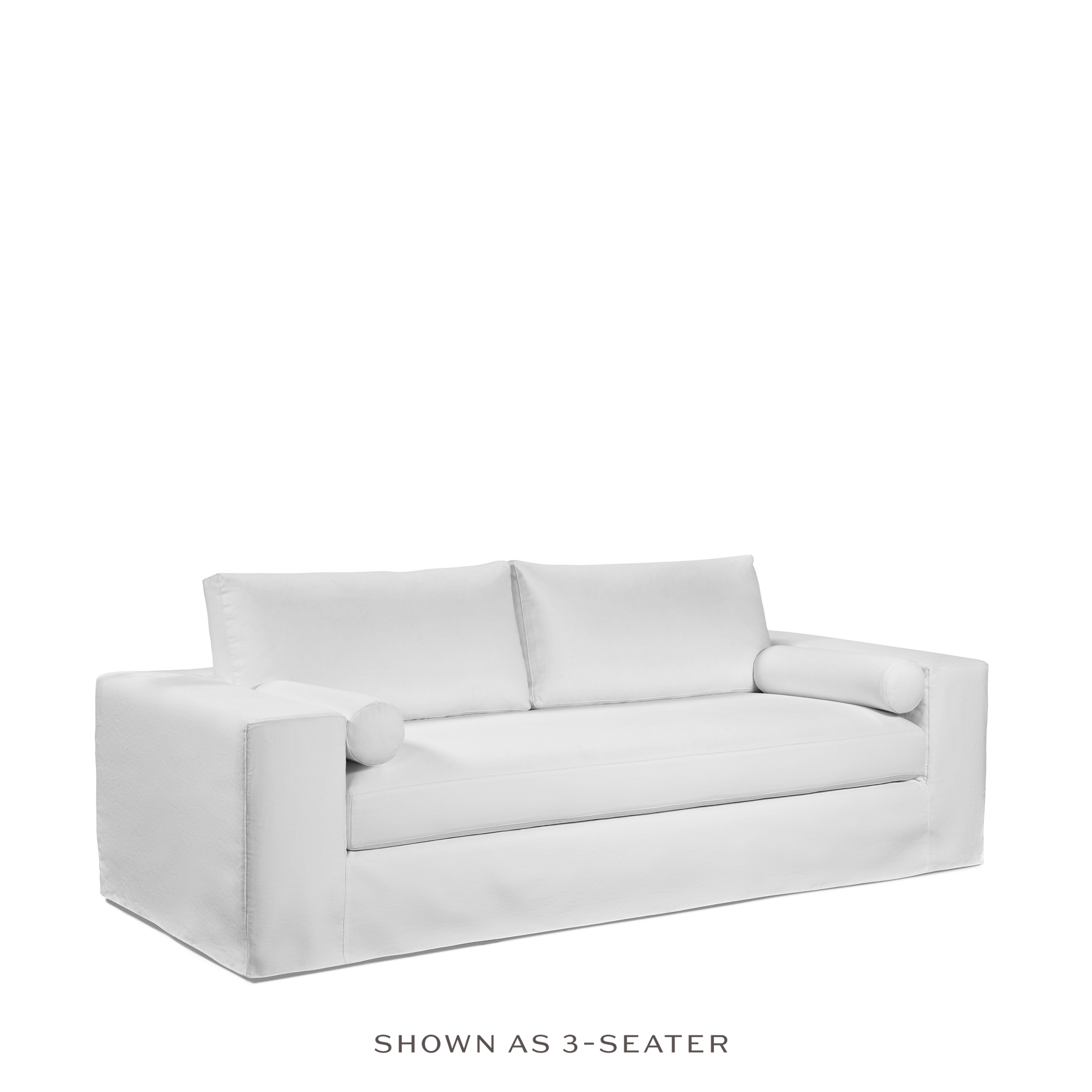 NOMERI 3-seater sofa with  linara white textile 