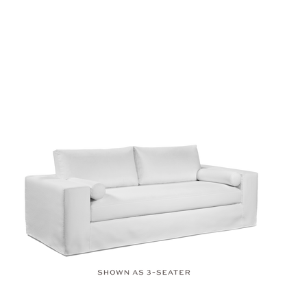 NOMERI 3-seater sofa with  linara white textile 