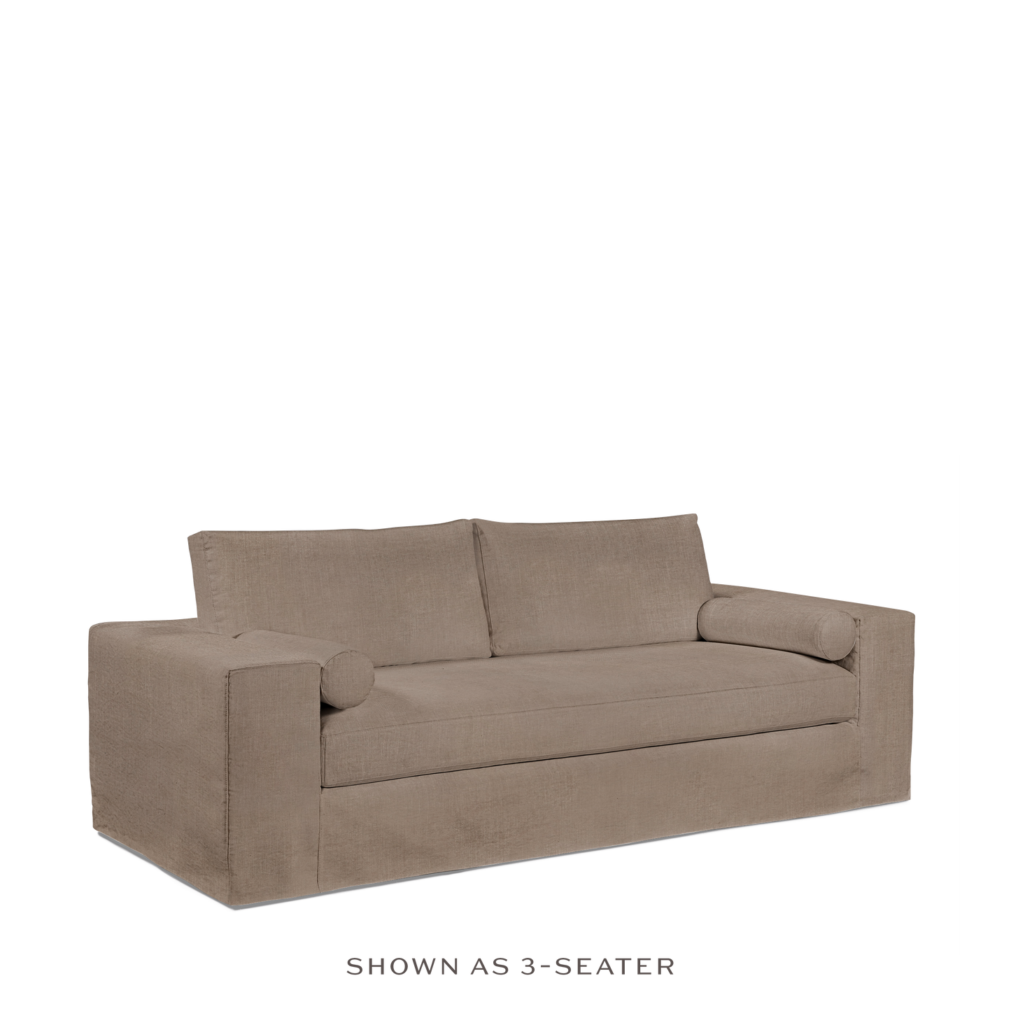 NOMERI 2-seater sofa with light brown textile 