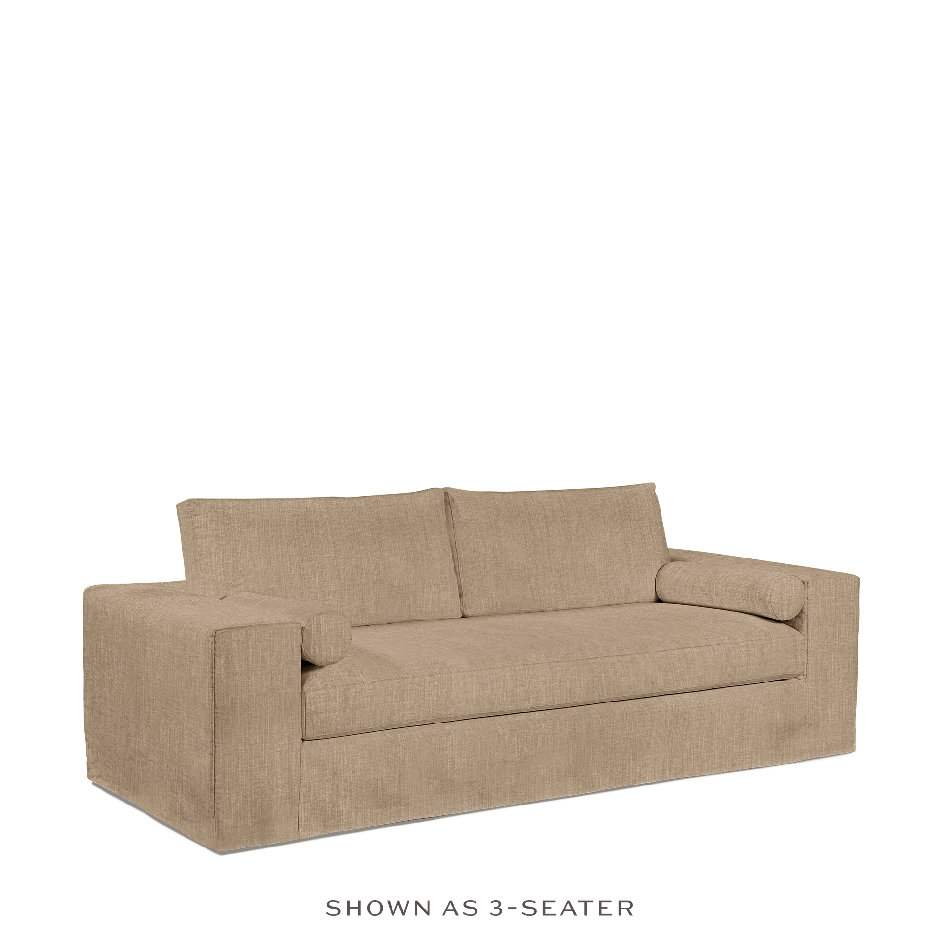 NOMERI 2-seater sofa with khaki textile 