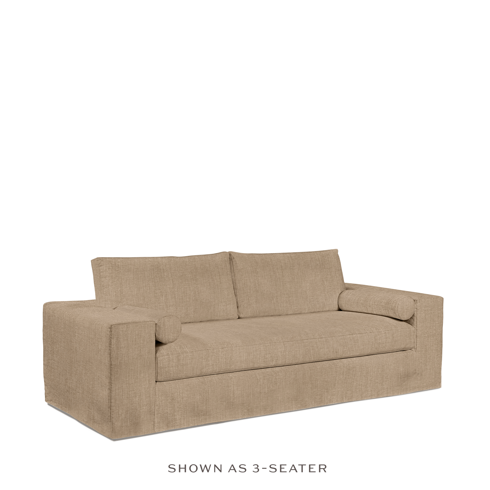 NOMERI 3-seater sofa with khaki textile 