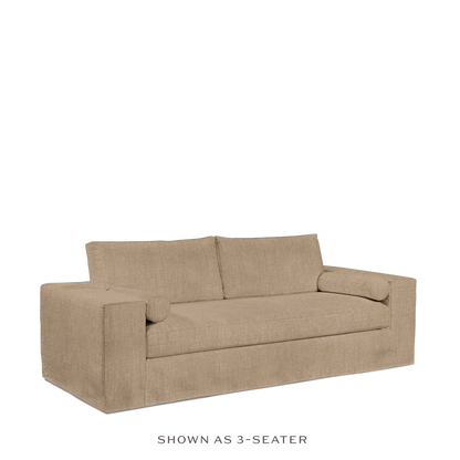 NOMERI 3-seater sofa with khaki textile 