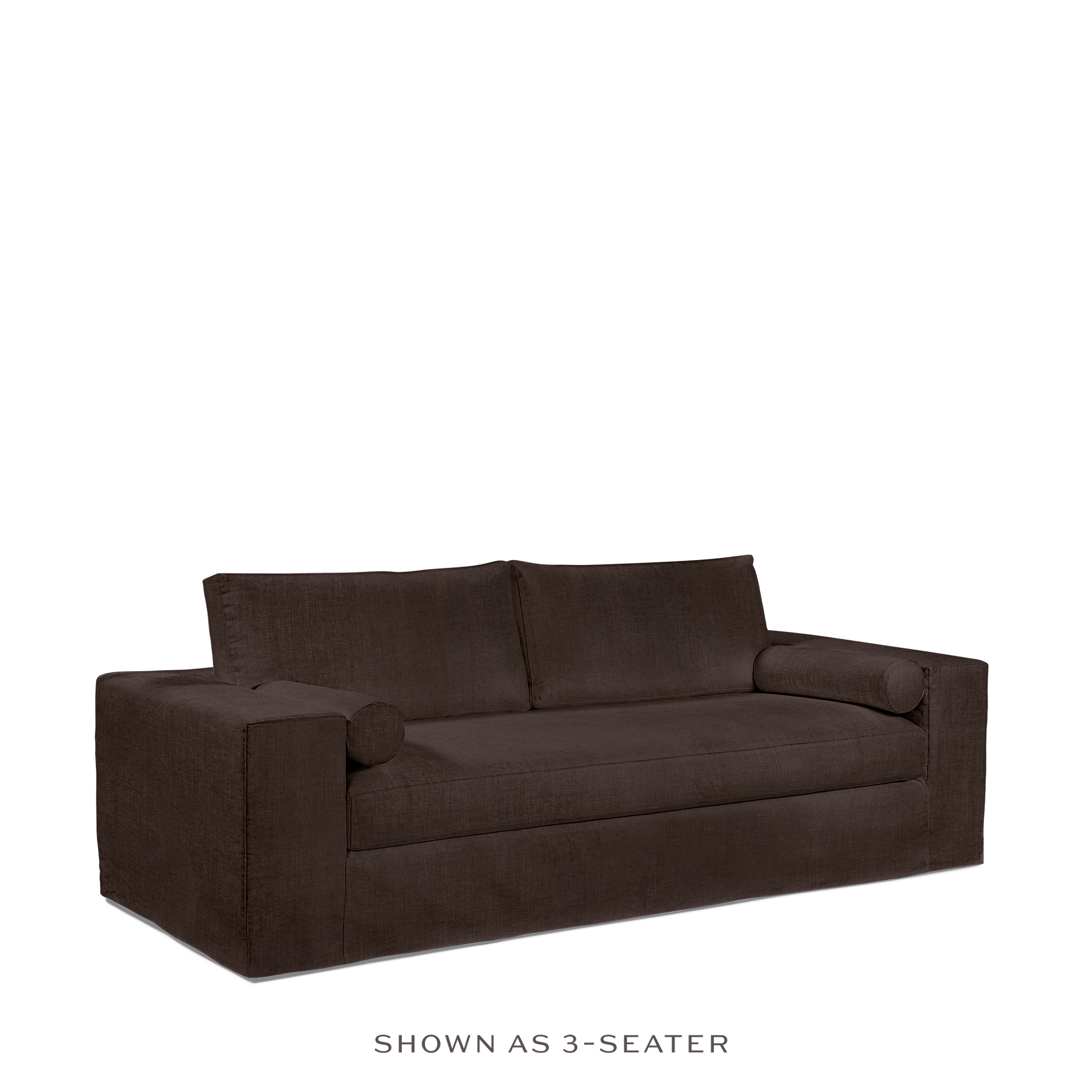 NOMERI 2-seater sofa with linara brown textile 