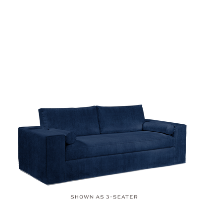 NOMERI 2-seater sofa with London dark blue textile 