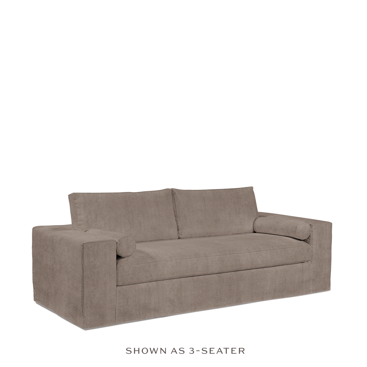 NOMERI 3-seater sofa with grey textile 
