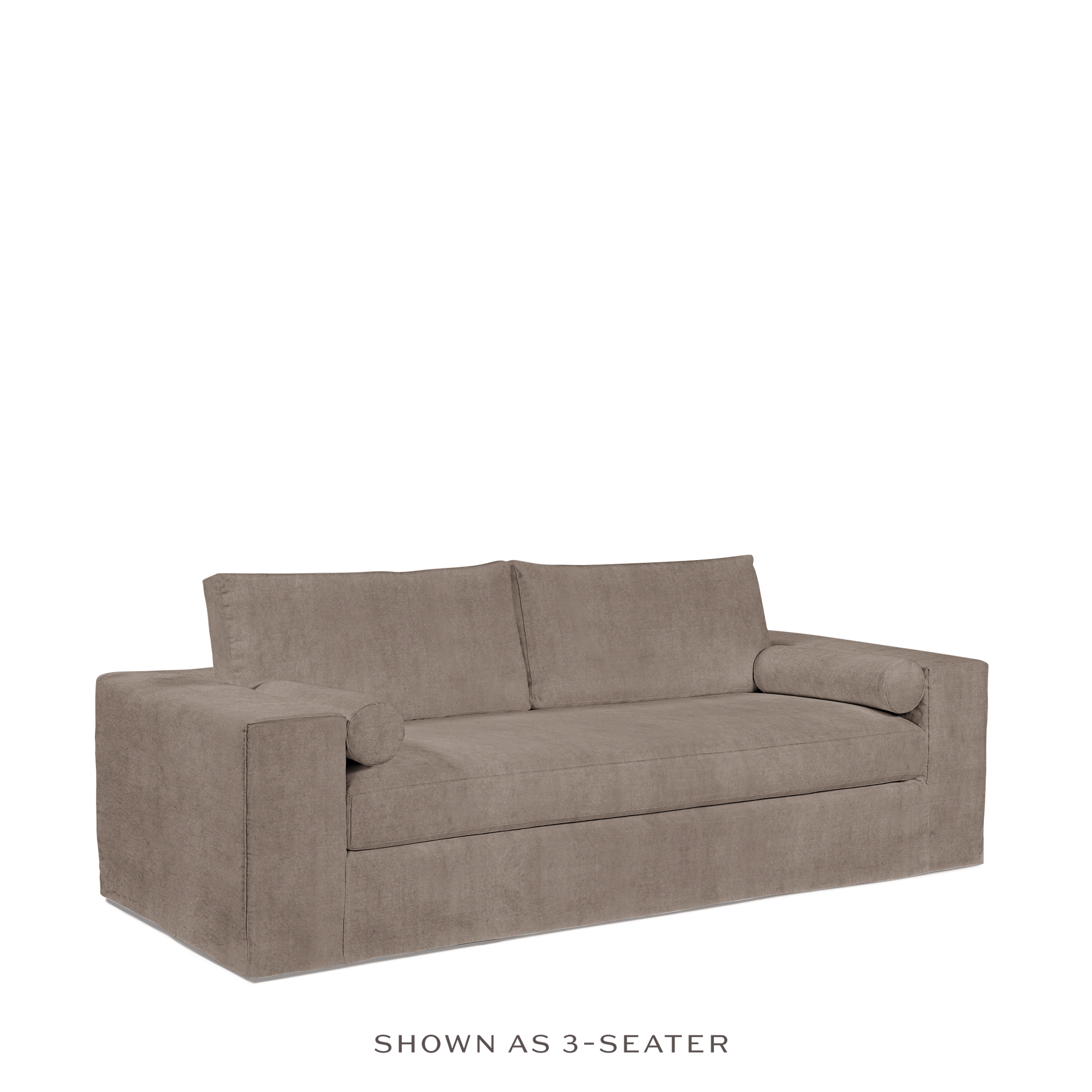 NOMERI 3-seater sofa with grey textile 