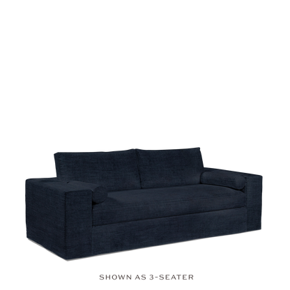 NOMERI 2-seater sofa with dark blue textile 