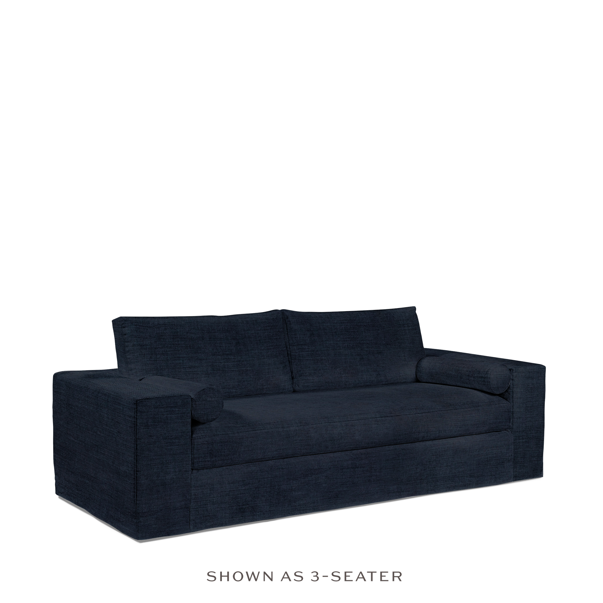 NOMERI 3-seater sofa with dark blue textile 