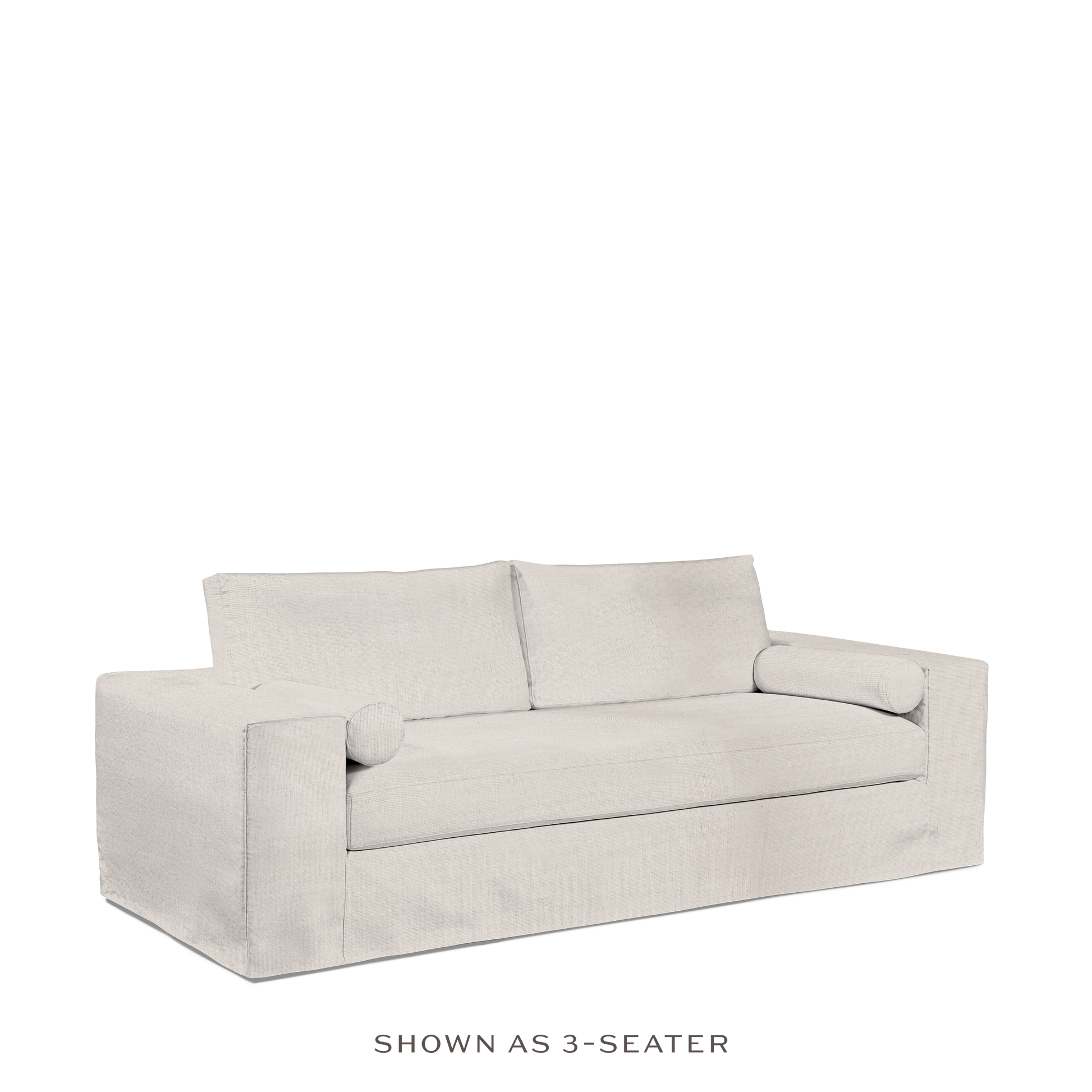 NOMERI 3-seater sofa with light grey textile 