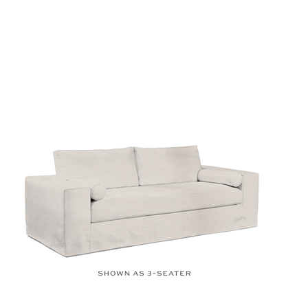 NOMERI 3-seater sofa with light grey textile 
