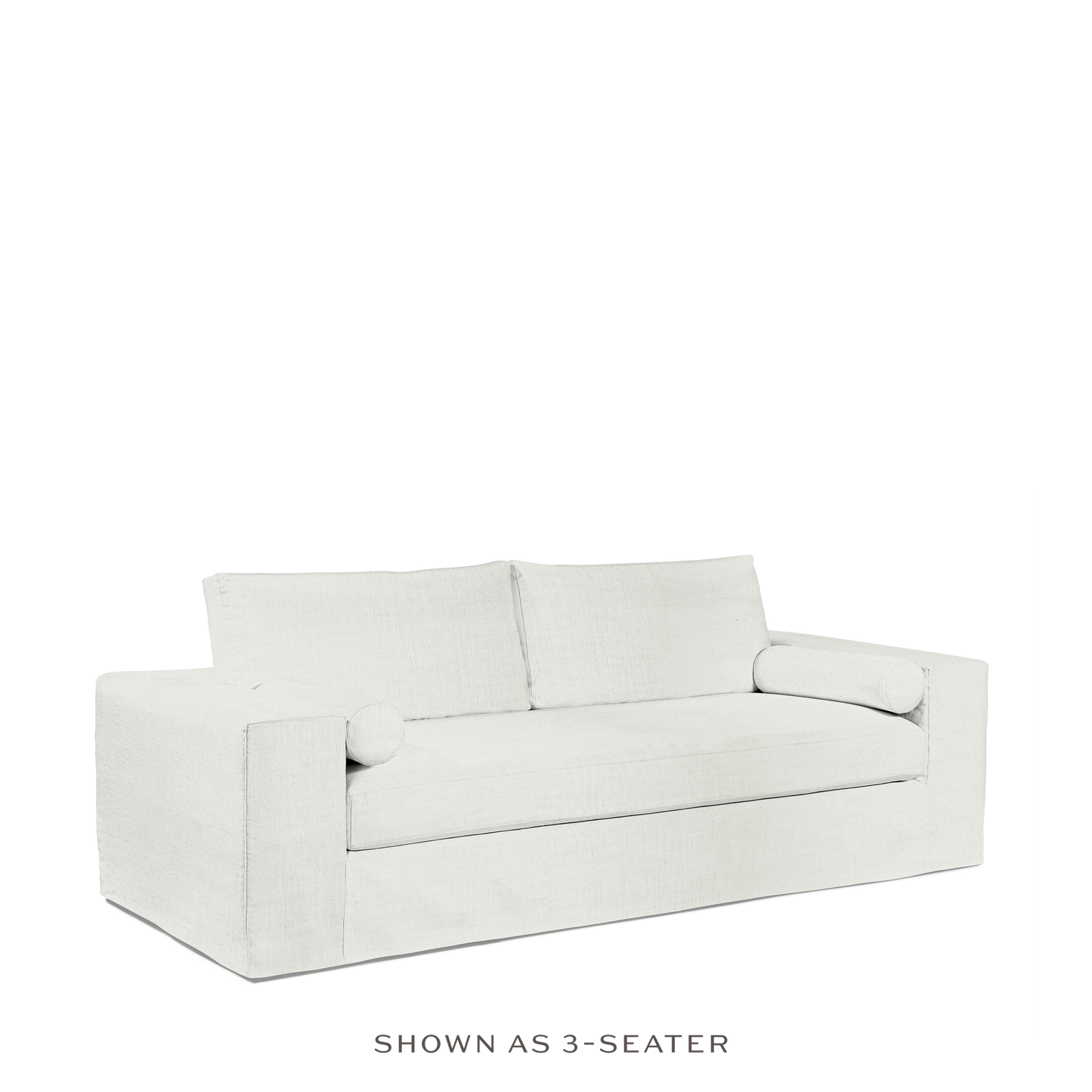 NOMERI 3-seater sofa with rocco white textile 