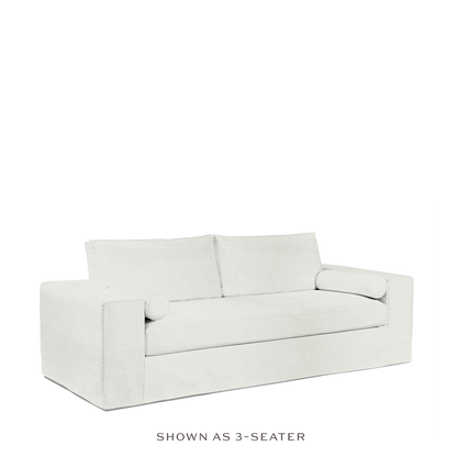 NOMERI 3-seater sofa with rocco white textile 