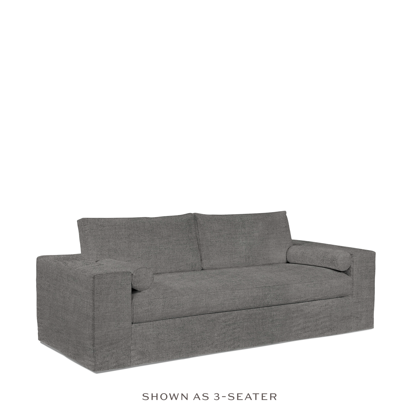 NOMERI 3-seater sofa with dark grey textile 