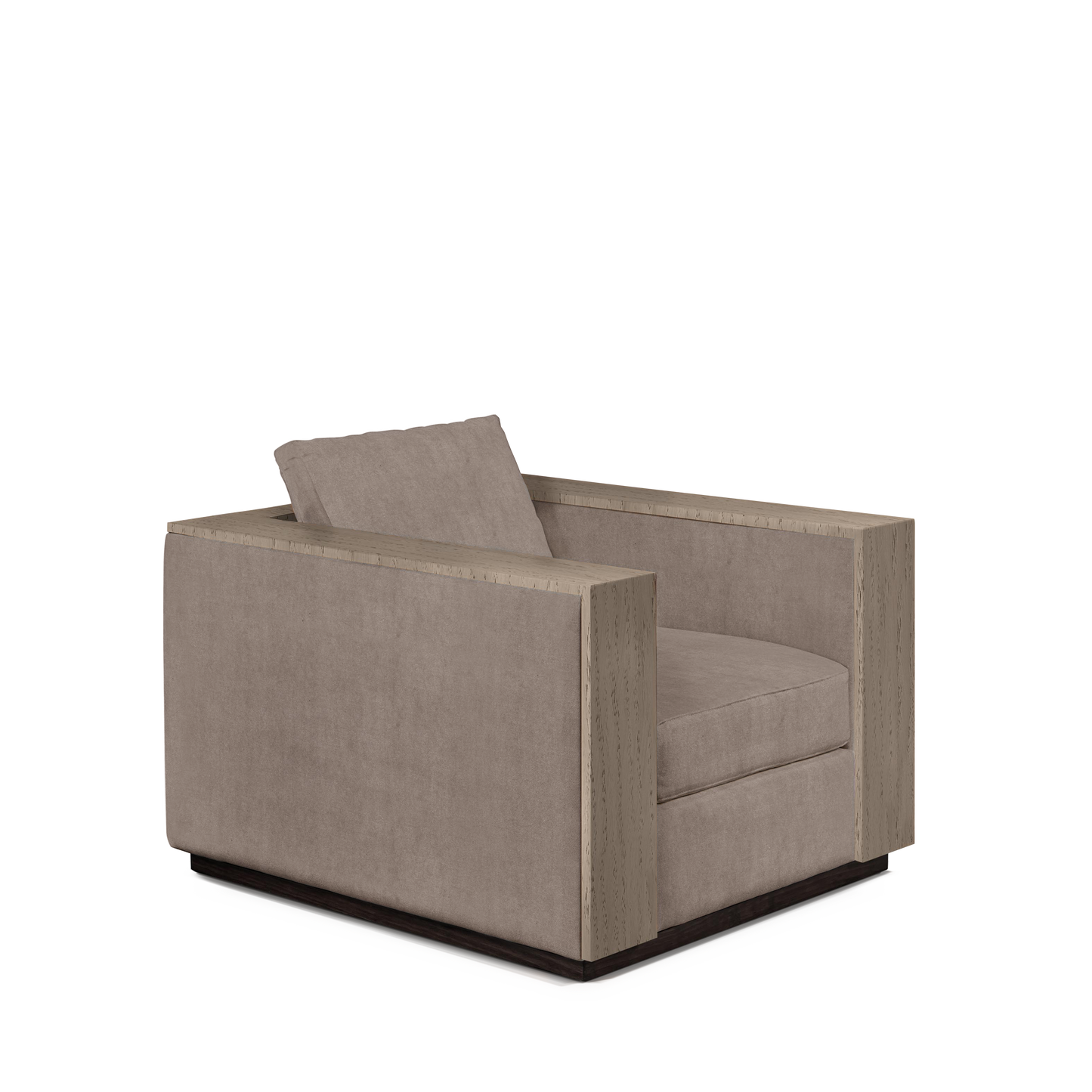 ROBLE ARMCHAIR with grey wood and natural grey wood 