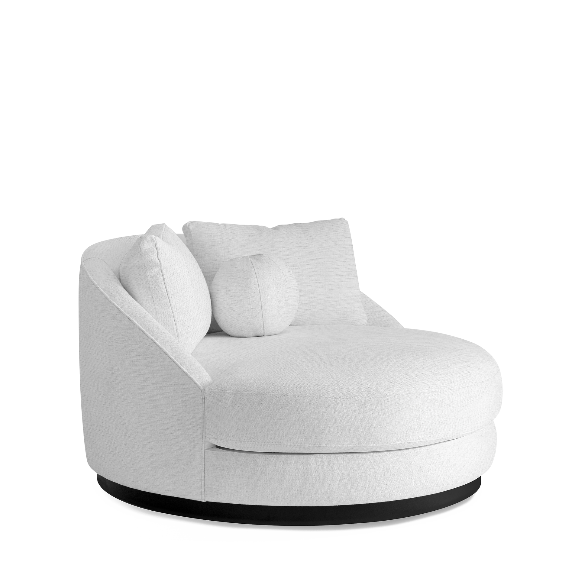 SIESTA Lounge Bed with bolt white textile 
