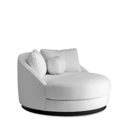 SIESTA Lounge Bed with linara white textile 