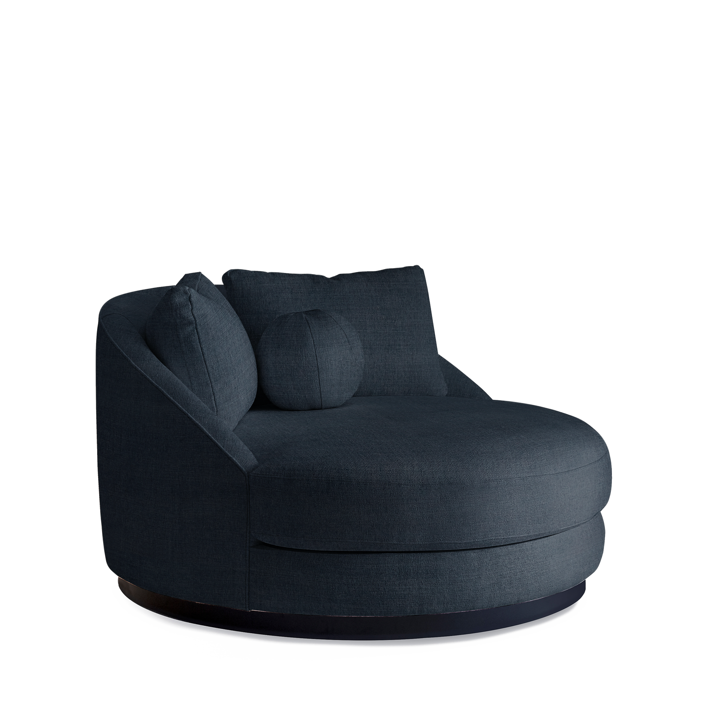 SIESTA Lounge Bed with linco dark blue textile 