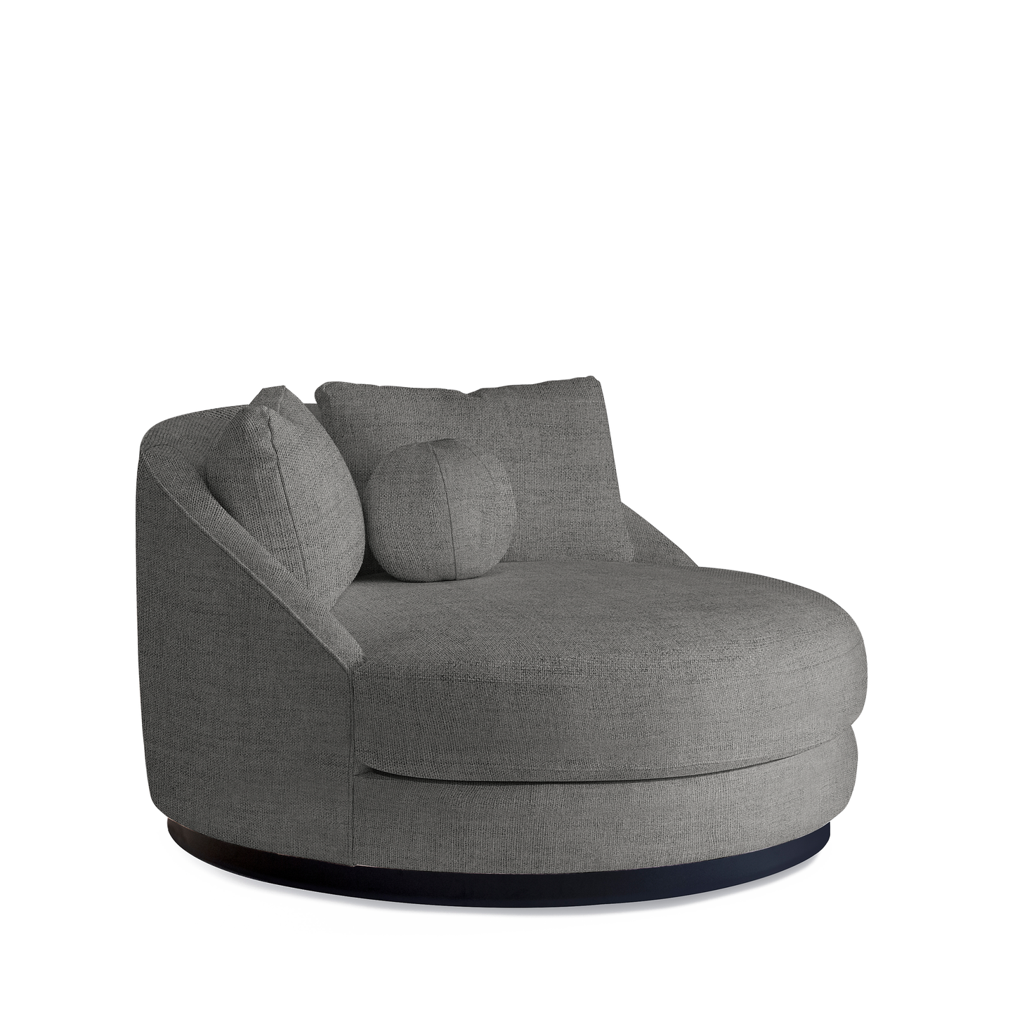 SIESTA Lounge Bed with dark grey wood 