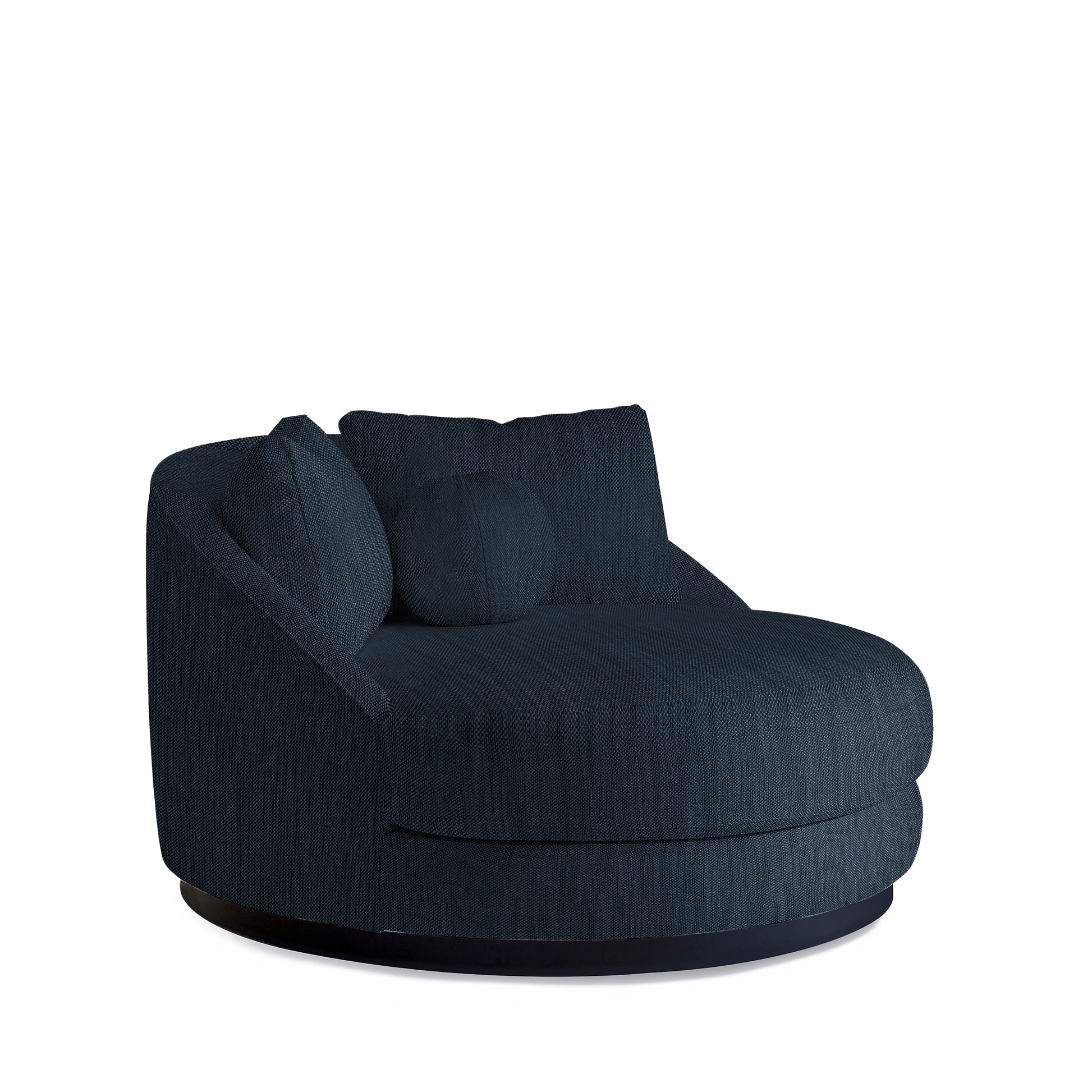 SIESTA Lounge Bed with Rocco dark blue textile 