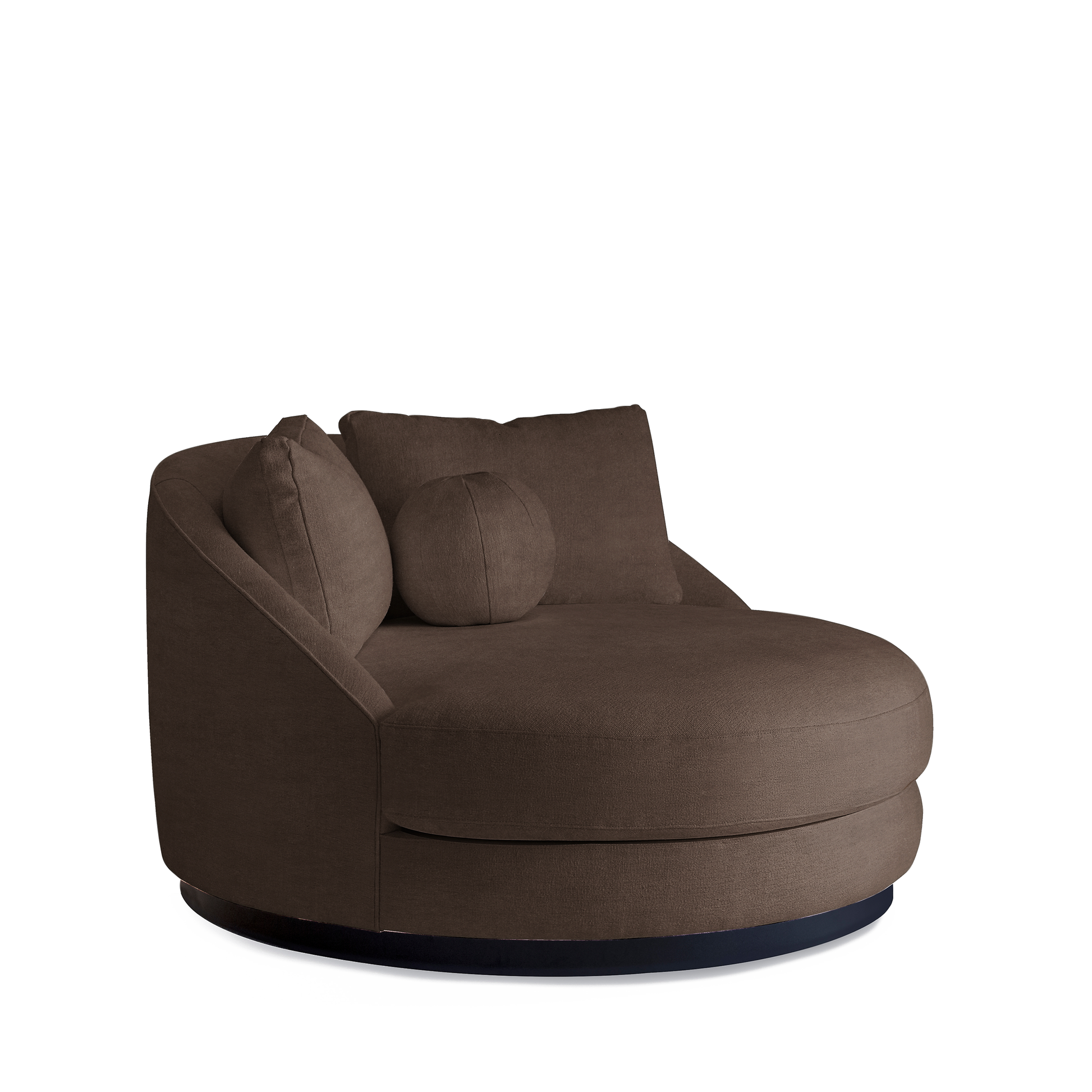 SIESTA Lounge Bed with brown suede textile 