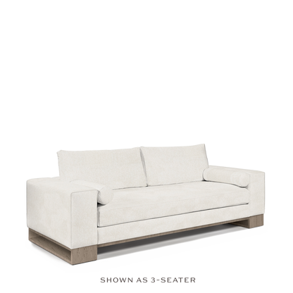 TERRA 2-seater sofa bolt white textile