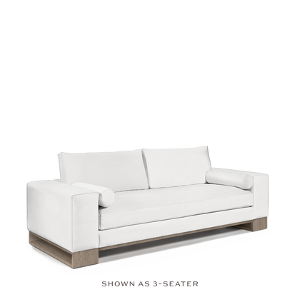 TERRA 2-seater sofa white linara textile 